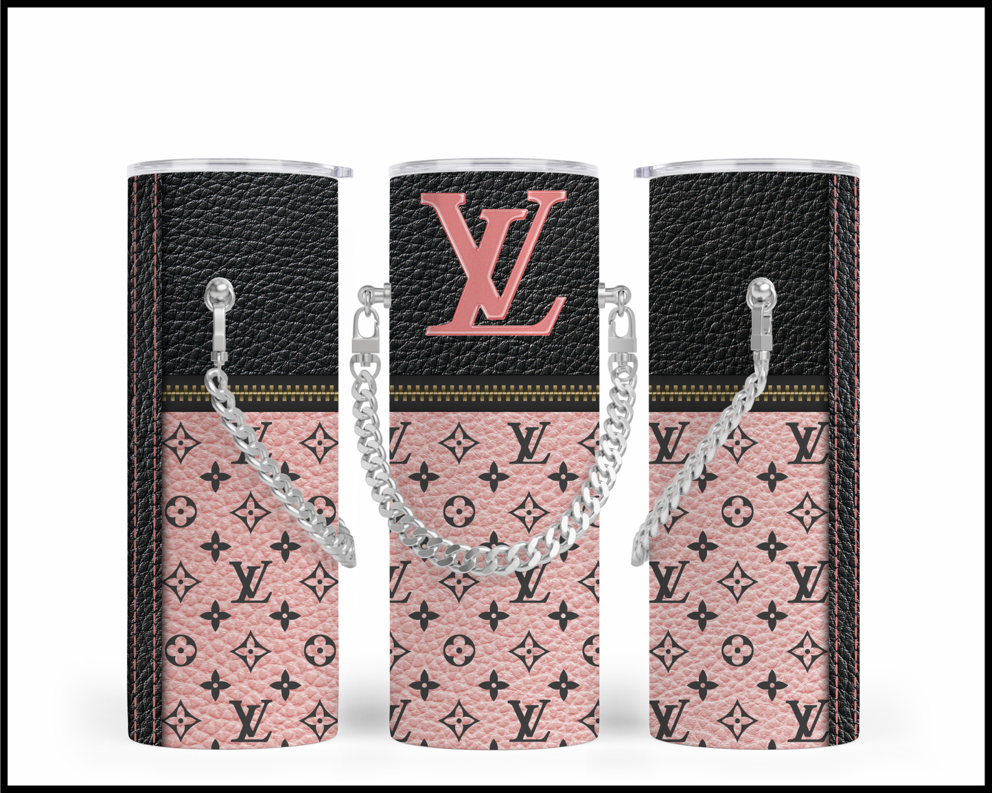 Designer Handbag Inspired Chain Tumbler (054)
