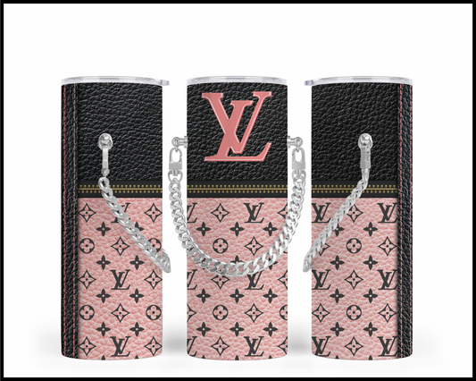 Designer Handbag Inspired Chain Tumbler (054)