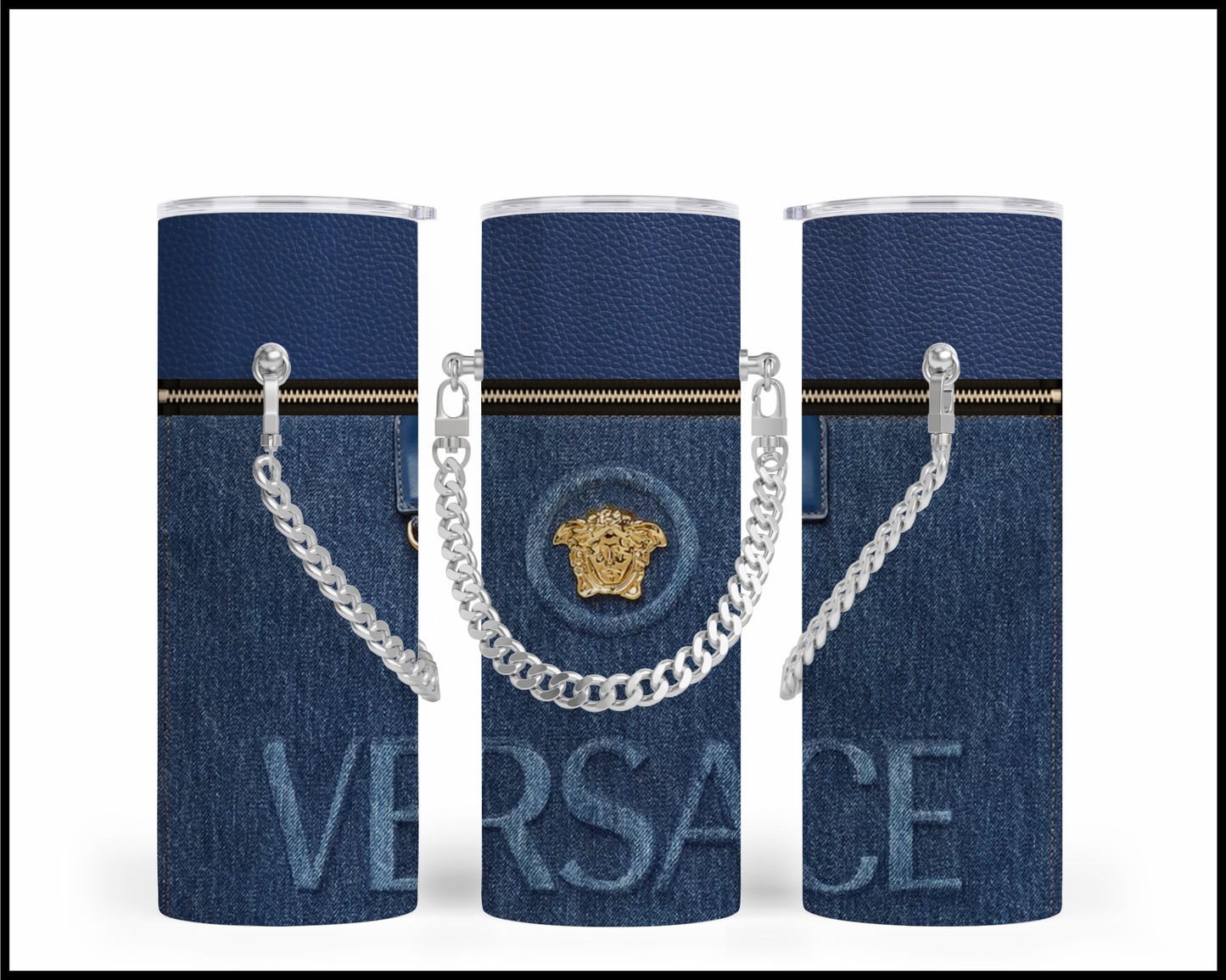 Designer Handbag Inspired Chain Tumbler (001)