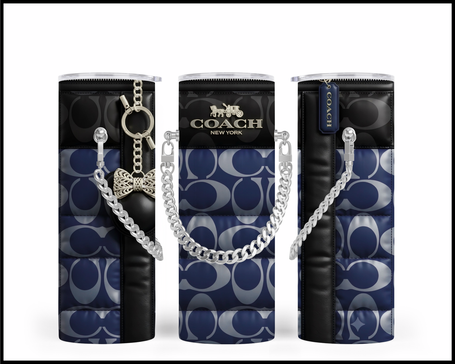 Designer Handbag Inspired Chain Tumbler (340)