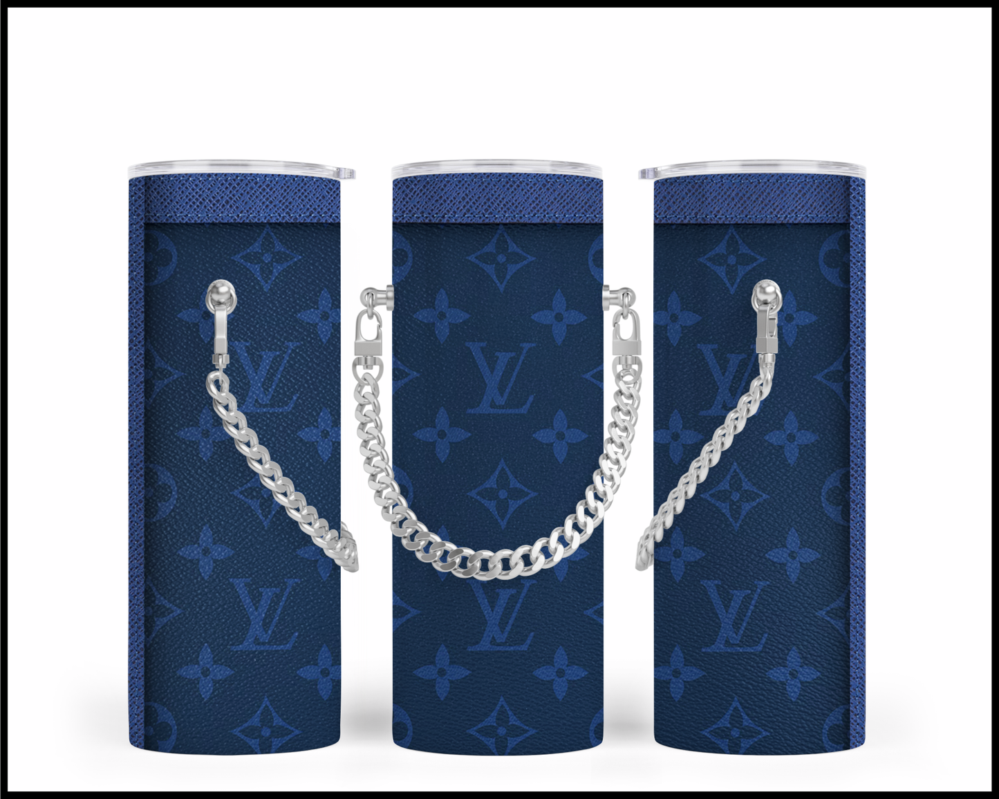 Designer Handbag Inspired Chain Tumbler (039)