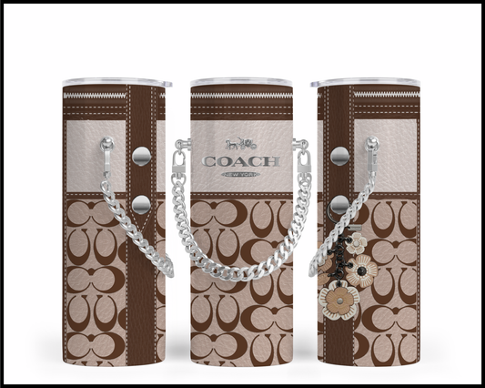 Designer Handbag Inspired Chain Tumbler (153)