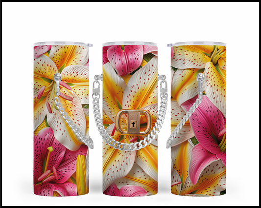 Designer Handbag Inspired Chain Tumbler (066)