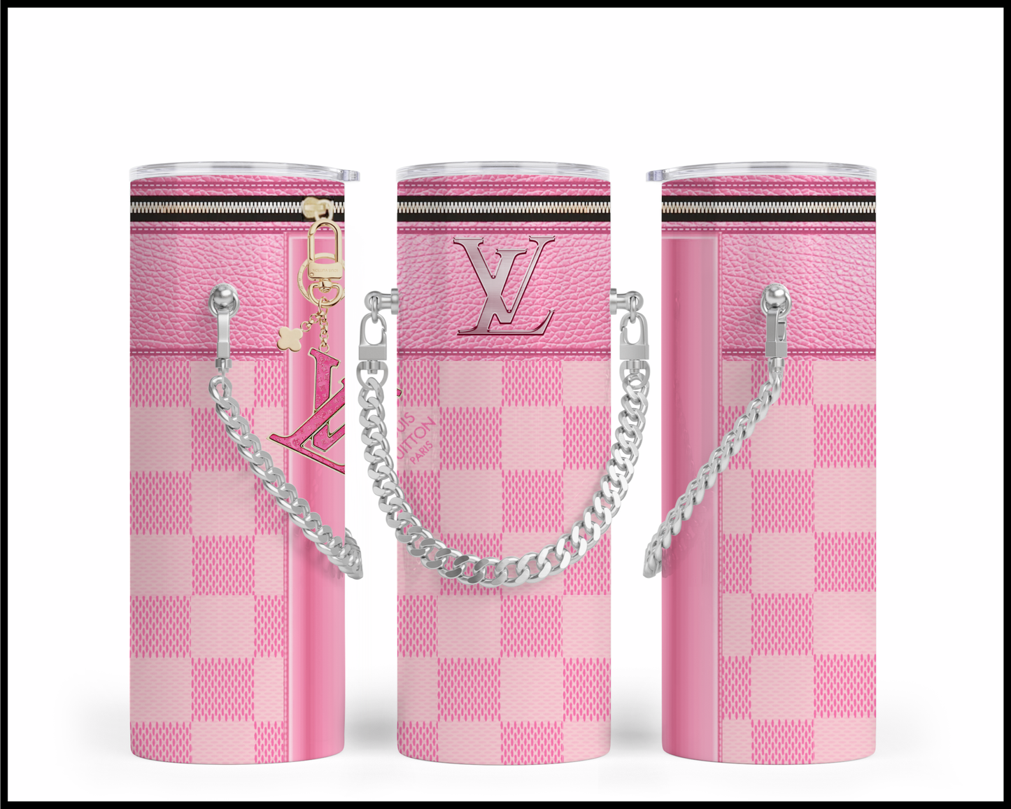 Designer Handbag Inspired Chain Tumbler (019)