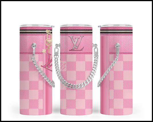 Designer Handbag Inspired Chain Tumbler (019)
