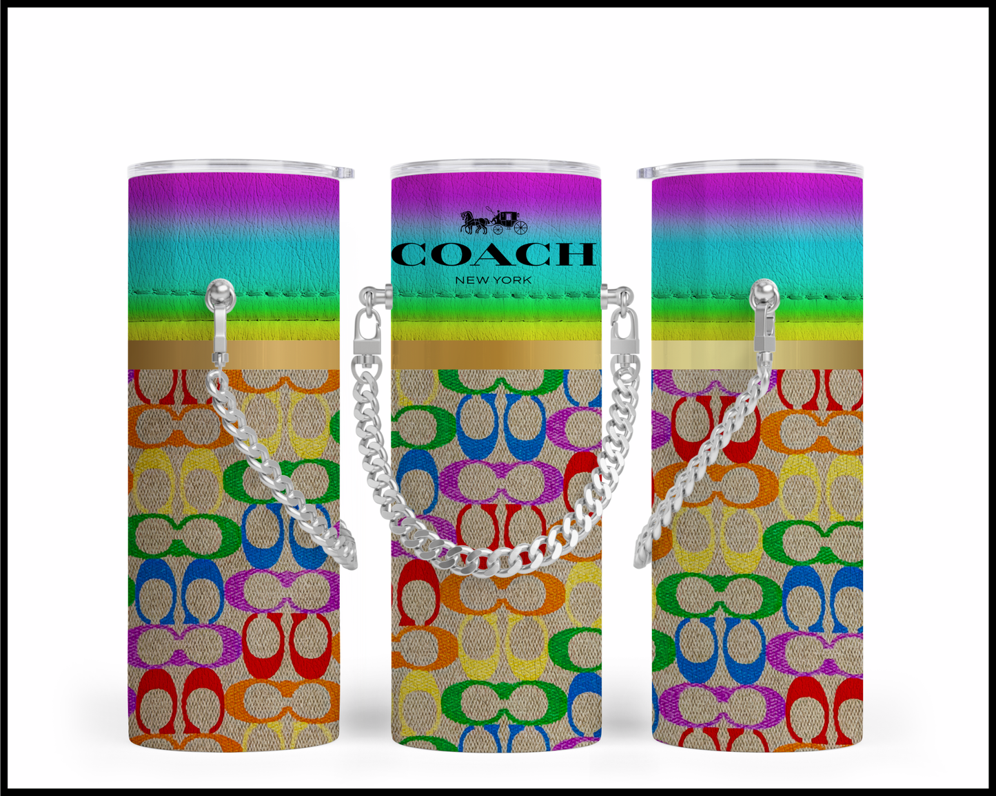 Designer Handbag Inspired Chain Tumbler (275)