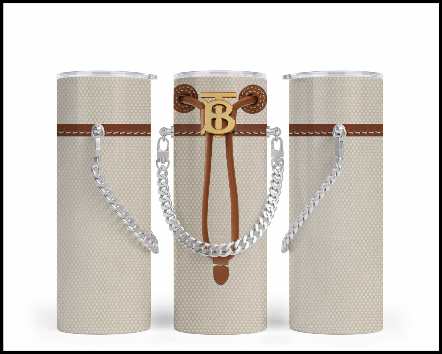Designer Handbag Inspired Chain Tumbler (011)
