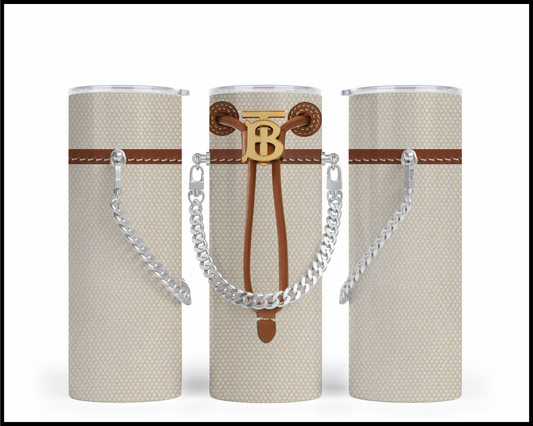 Designer Handbag Inspired Chain Tumbler (011)
