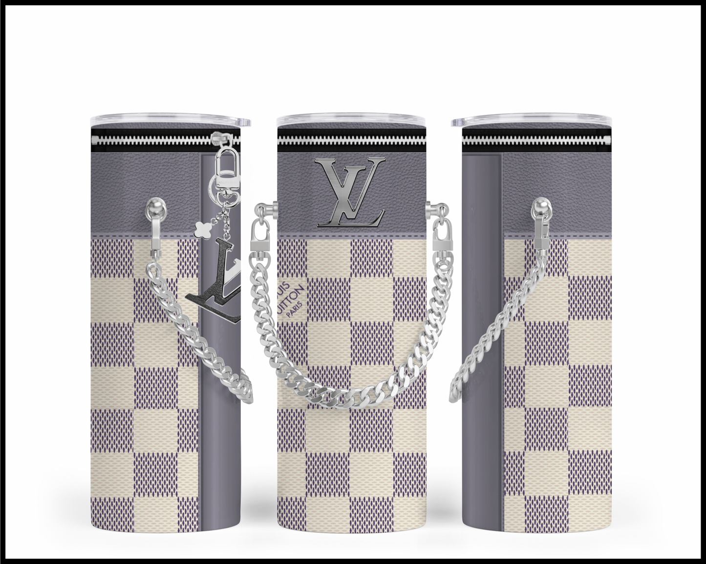 Designer Handbag Inspired Chain Tumbler (019)