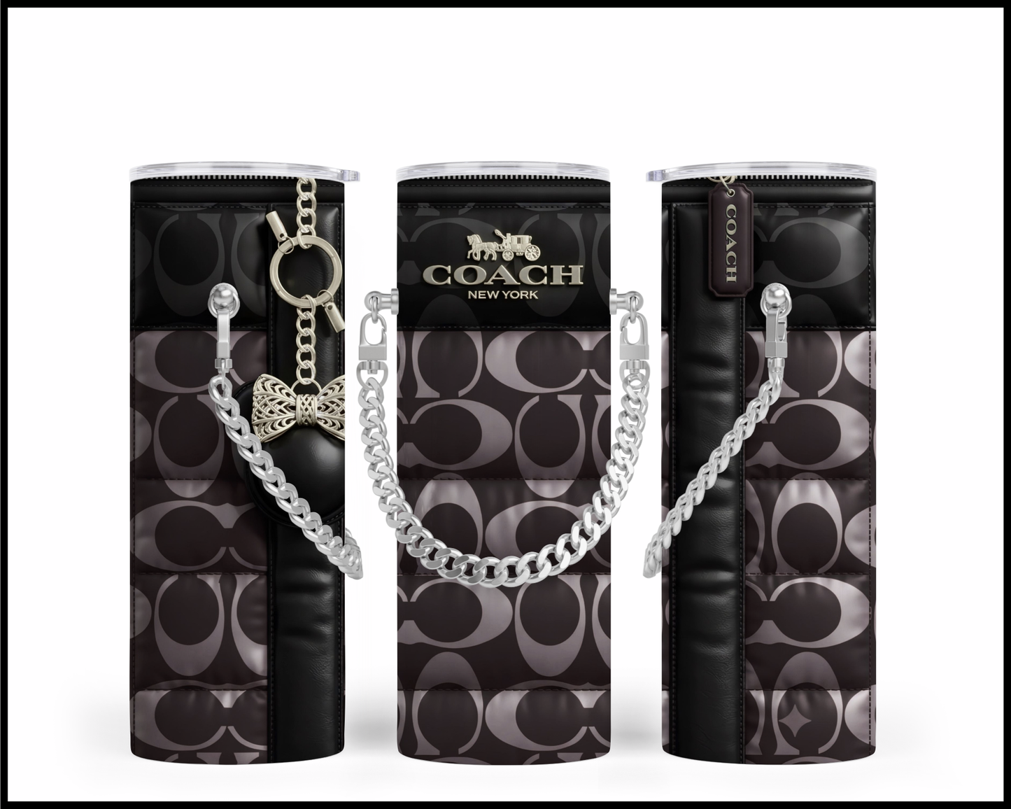 Designer Handbag Inspired Chain Tumbler (340)