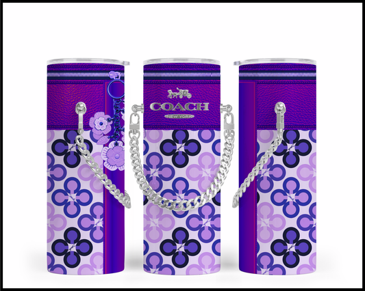 Designer Handbag Inspired Chain Tumbler (157)
