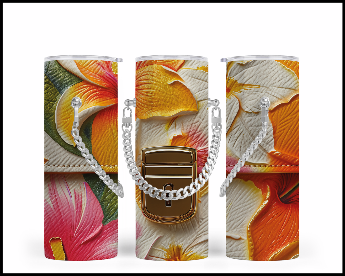 Designer Handbag Inspired Chain Tumbler (110)