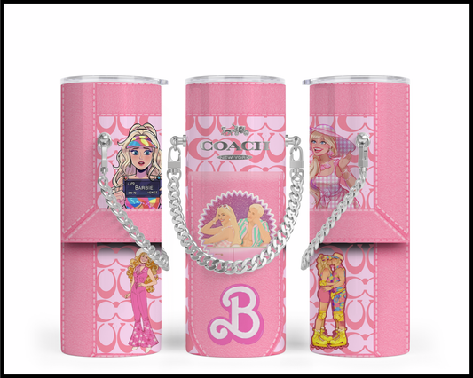 Designer Handbag Inspired Chain Tumbler (173)