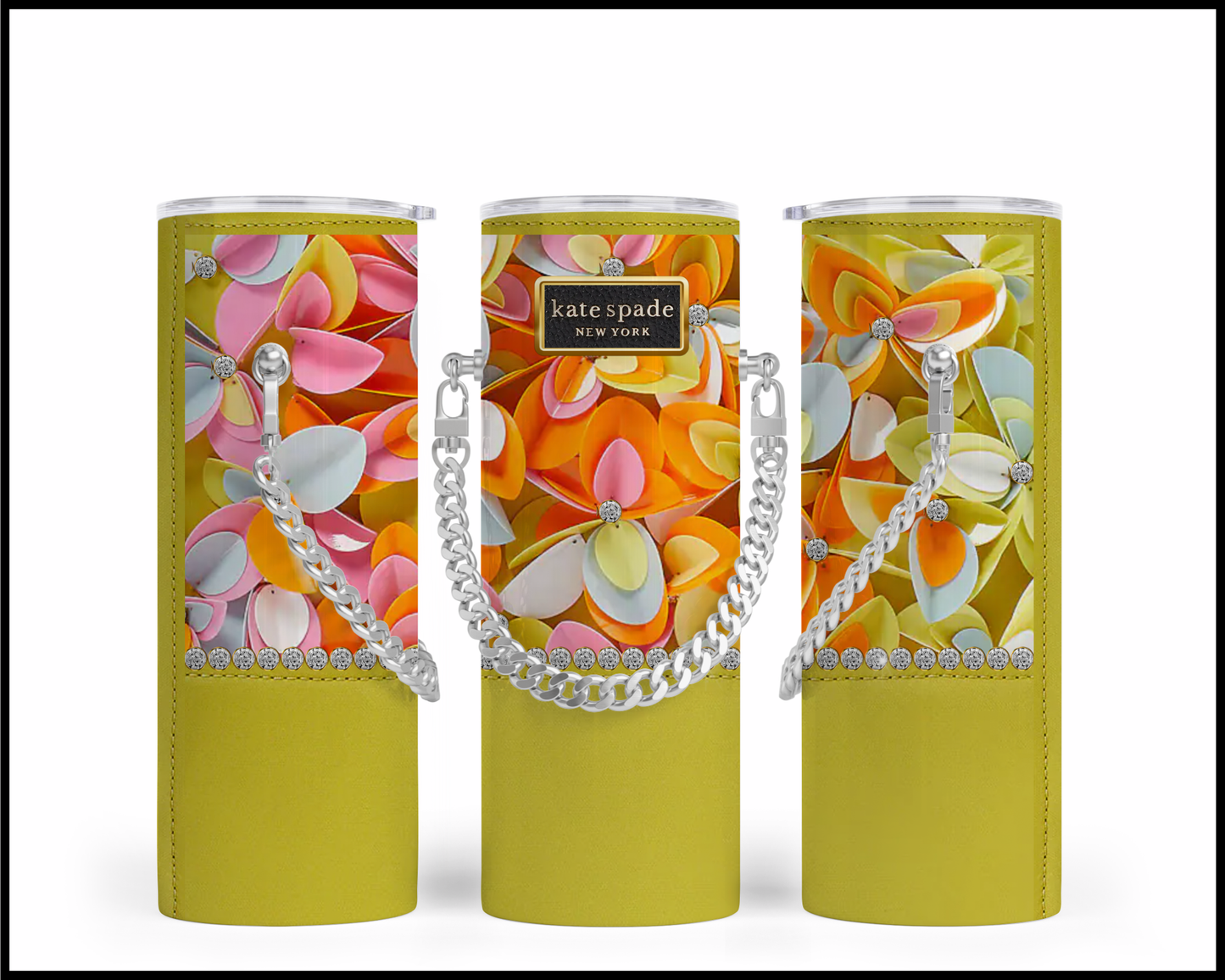 Designer Handbag Inspired Chain Tumbler (010)