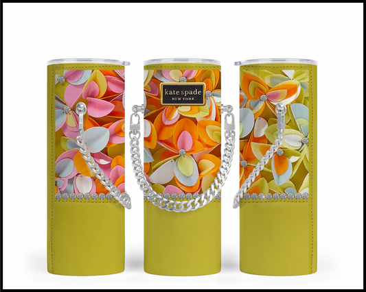 Designer Handbag Inspired Chain Tumbler (010)