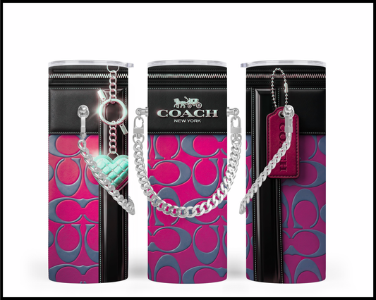 Designer Handbag Inspired Chain Tumbler (337)