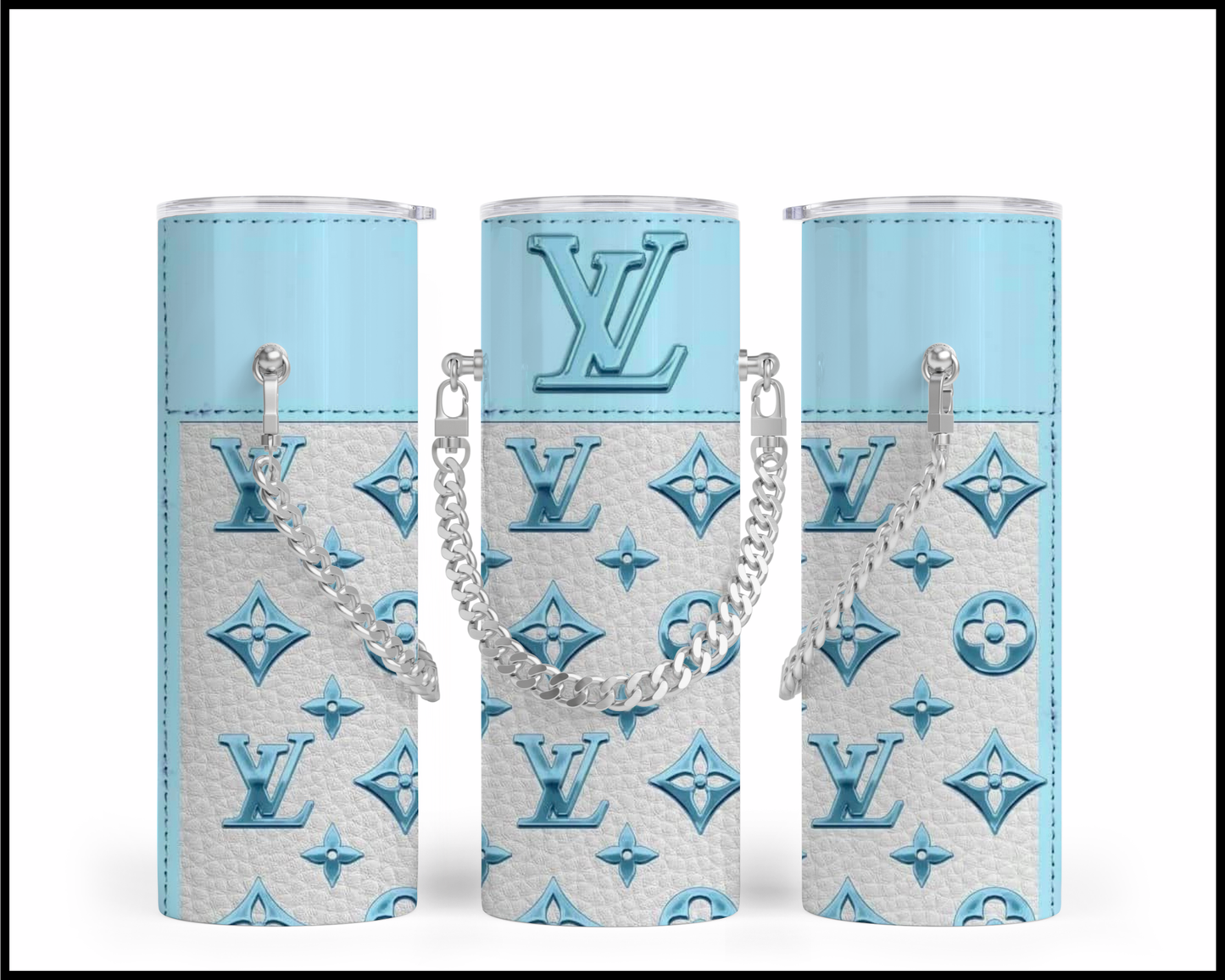 Designer Handbag Inspired Chain Tumbler (072)