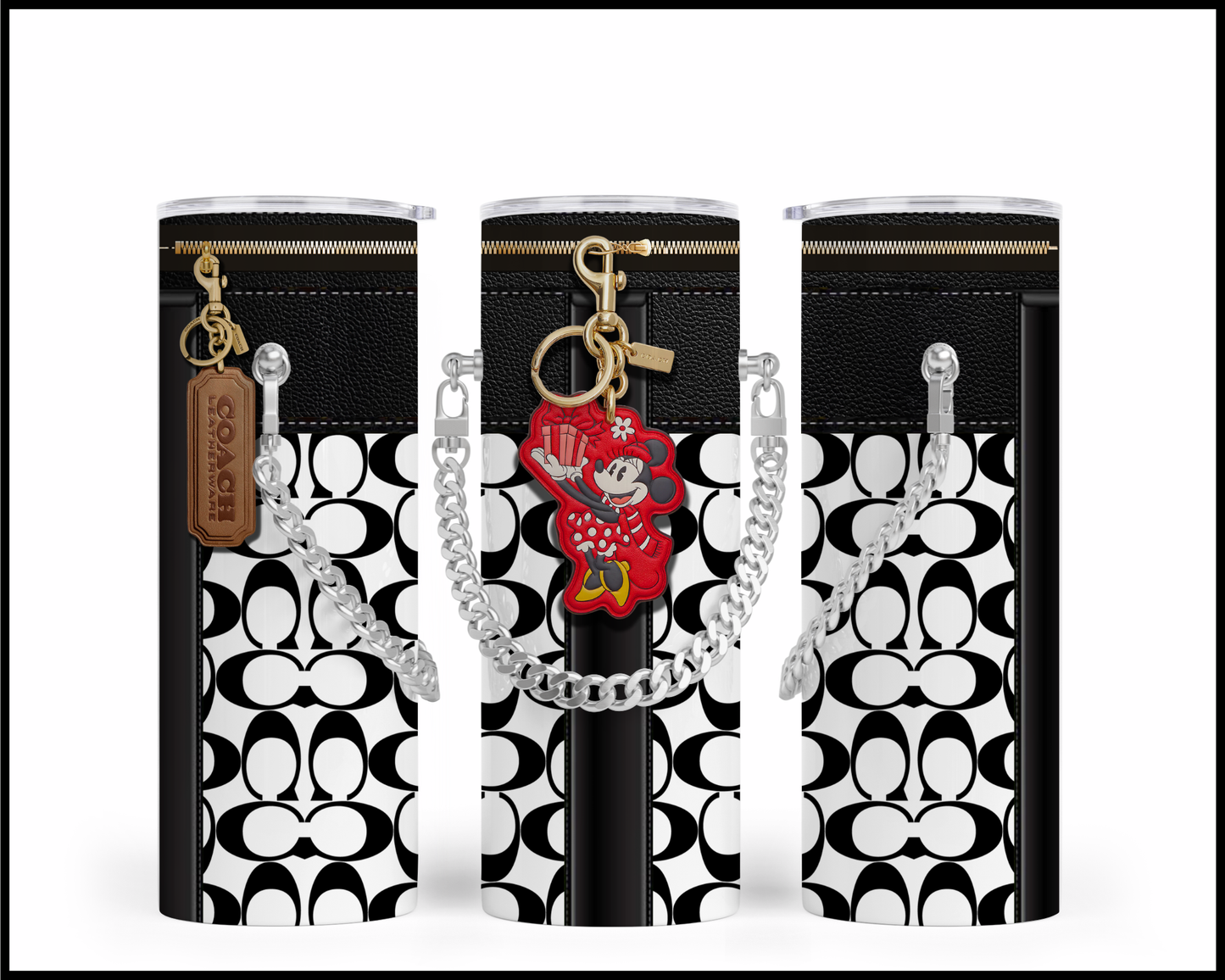 Designer Handbag Inspired Chain Tumbler (026)