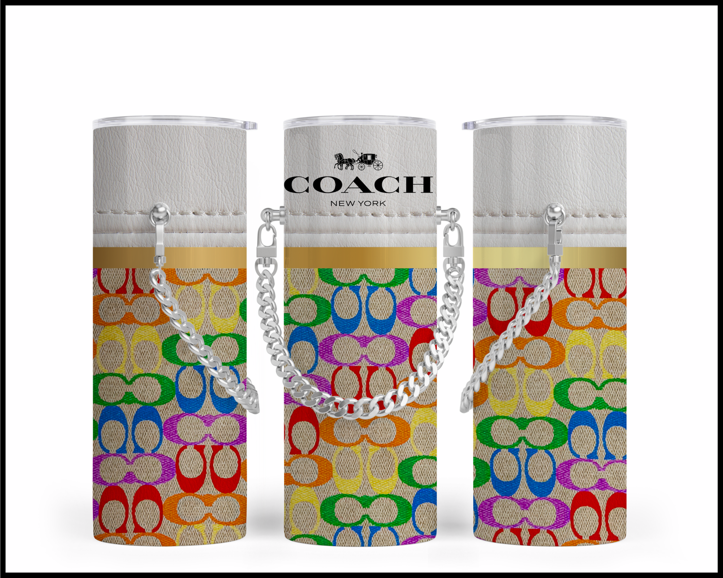 Designer Handbag Inspired Chain Tumbler (275)