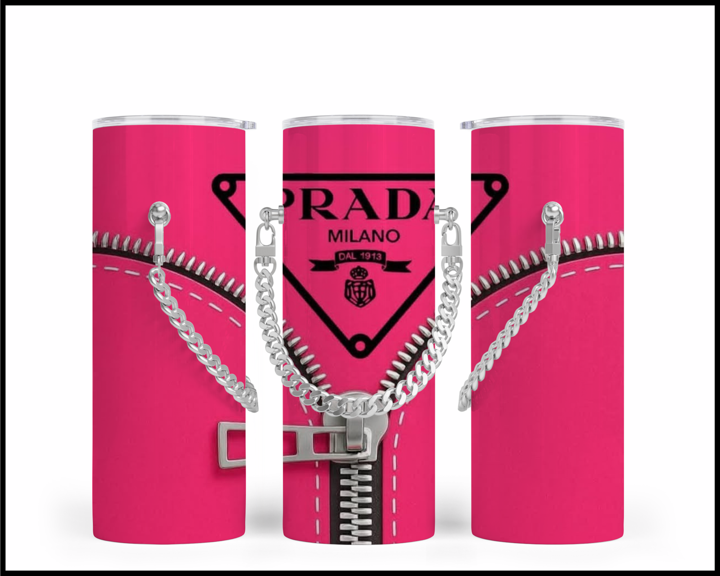 Designer Handbag Inspired Chain Tumbler (018)