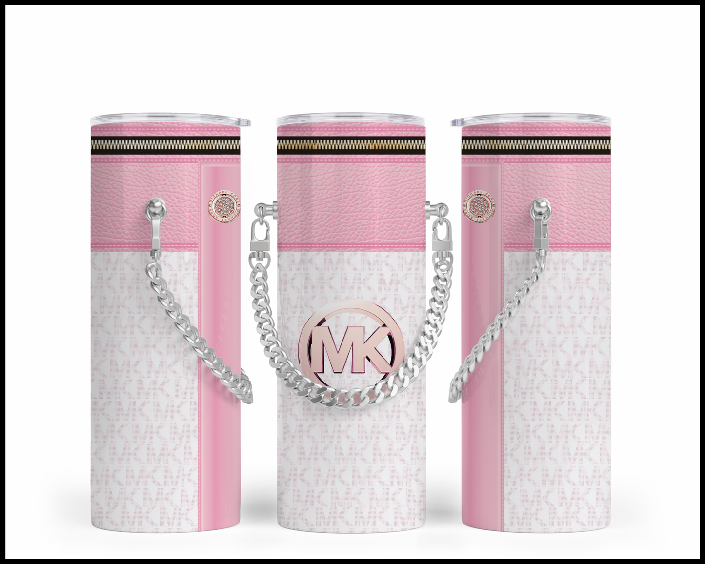 Designer Handbag Inspired Chain Tumbler (016)