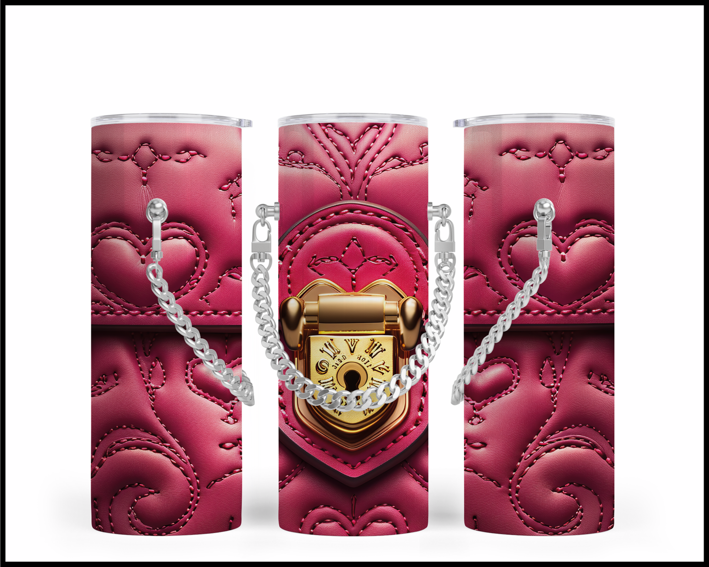 Designer Handbag Inspired Chain Tumbler (144)