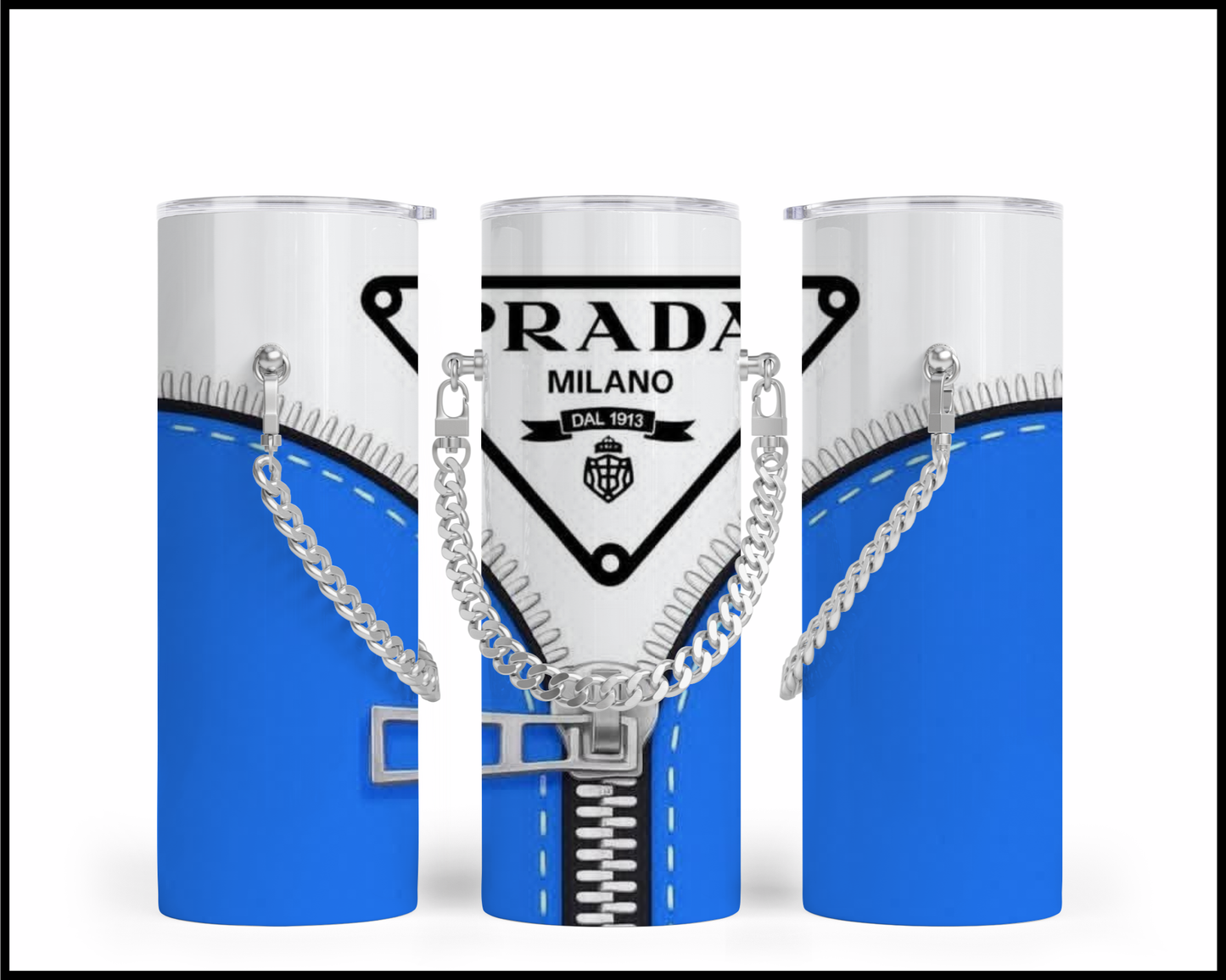 Designer Handbag Inspired Chain Tumbler (018)