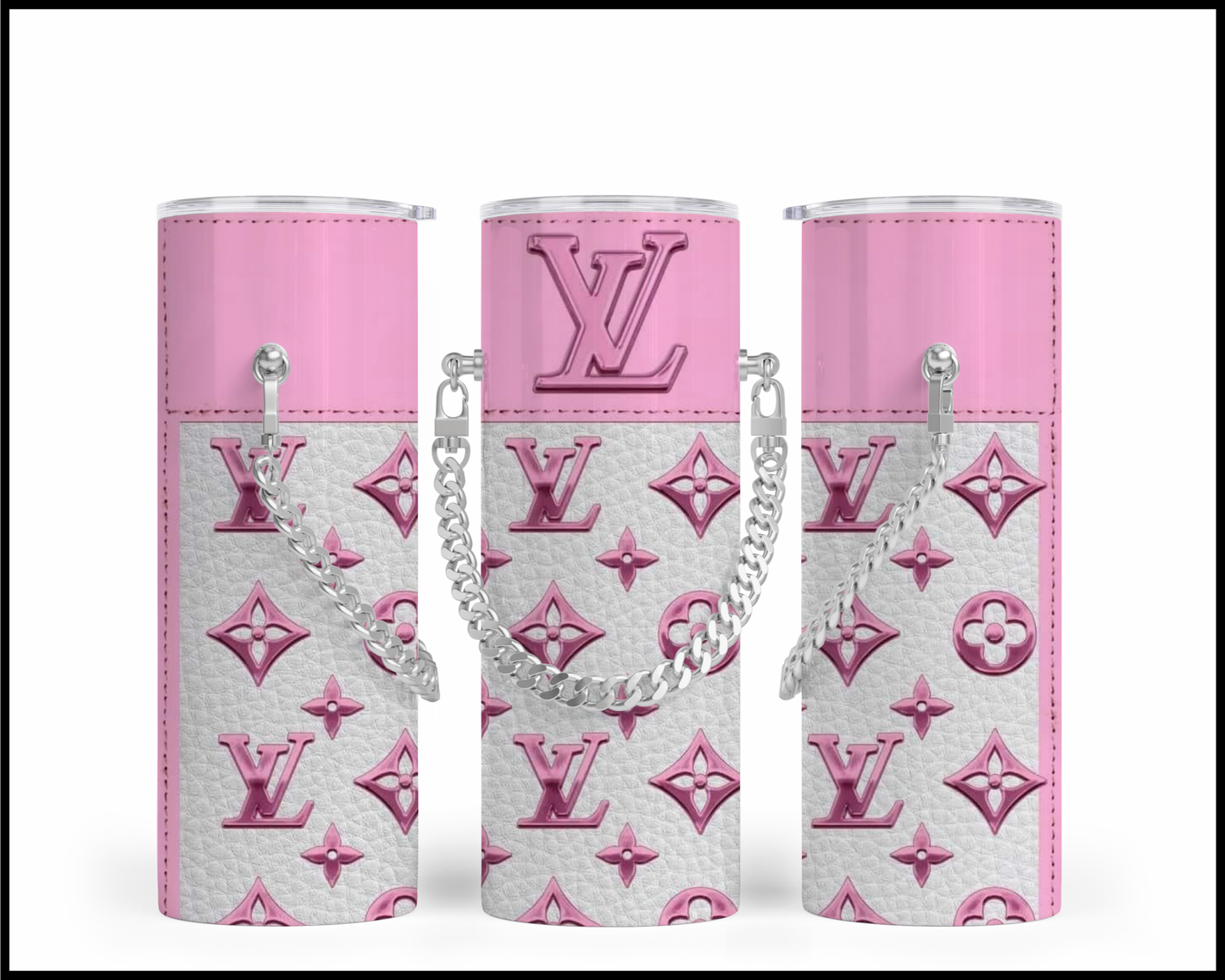 Designer Handbag Inspired Chain Tumbler (072)