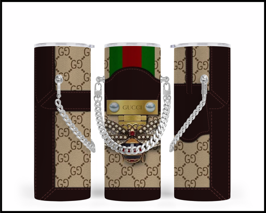 Designer Handbag Inspired Chain Tumbler (013)