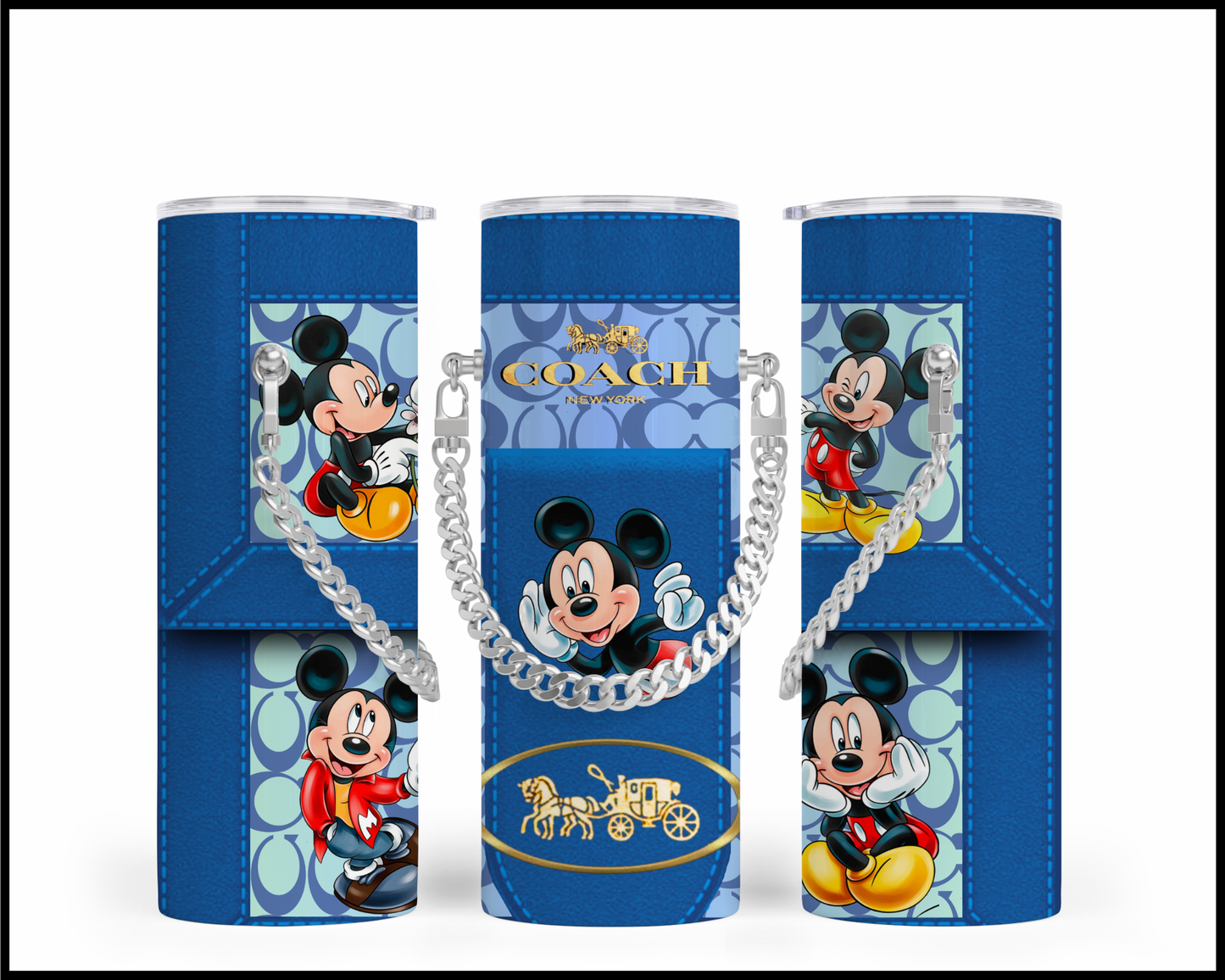 Designer Handbag Inspired Chain Tumbler (177)