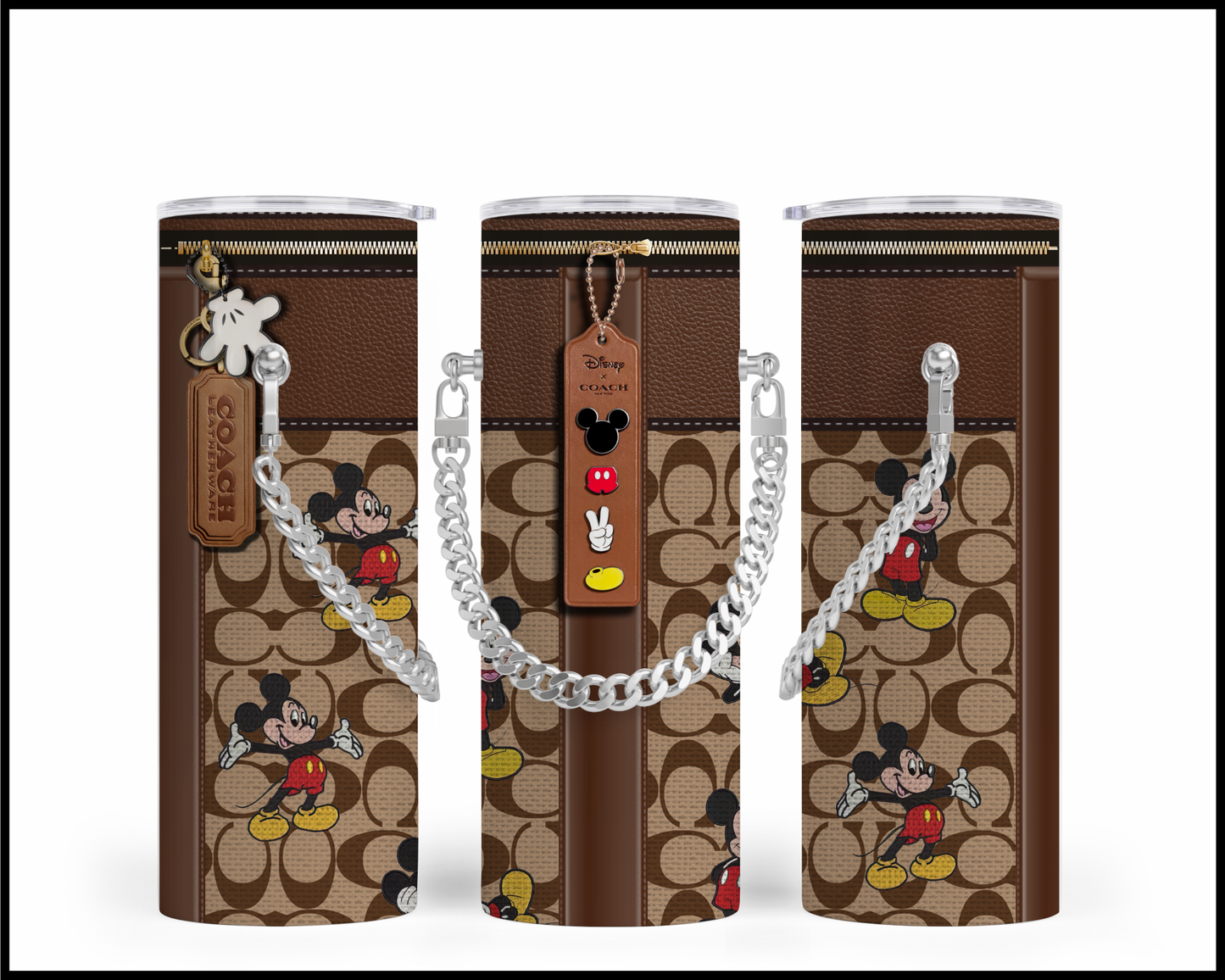Designer Handbag Inspired Chain Tumbler (028)