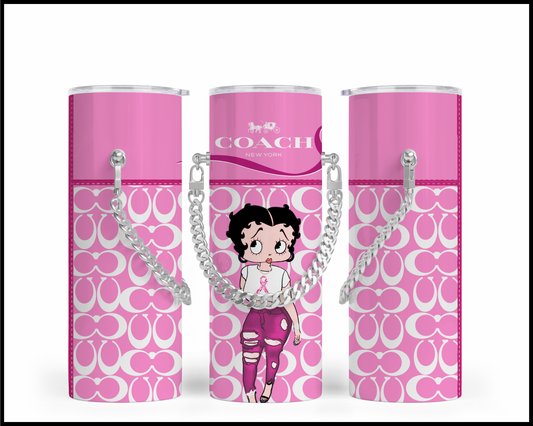 Designer Handbag Inspired Chain Tumbler (134)