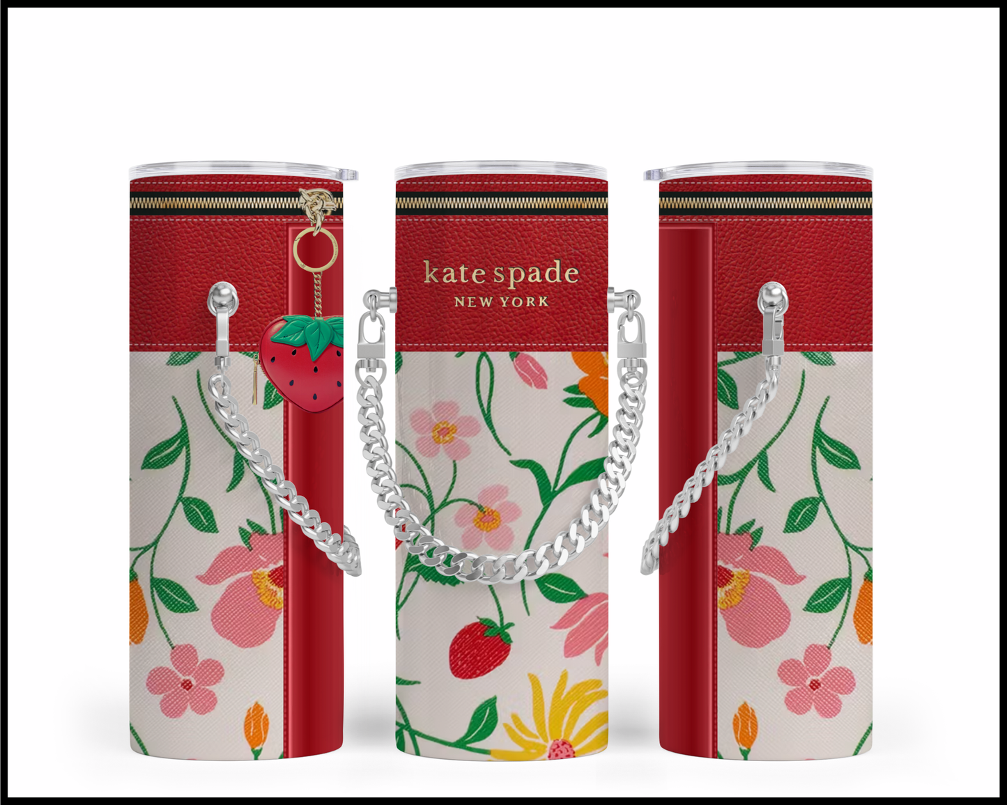 Designer Handbag Inspired Chain Tumbler (014)