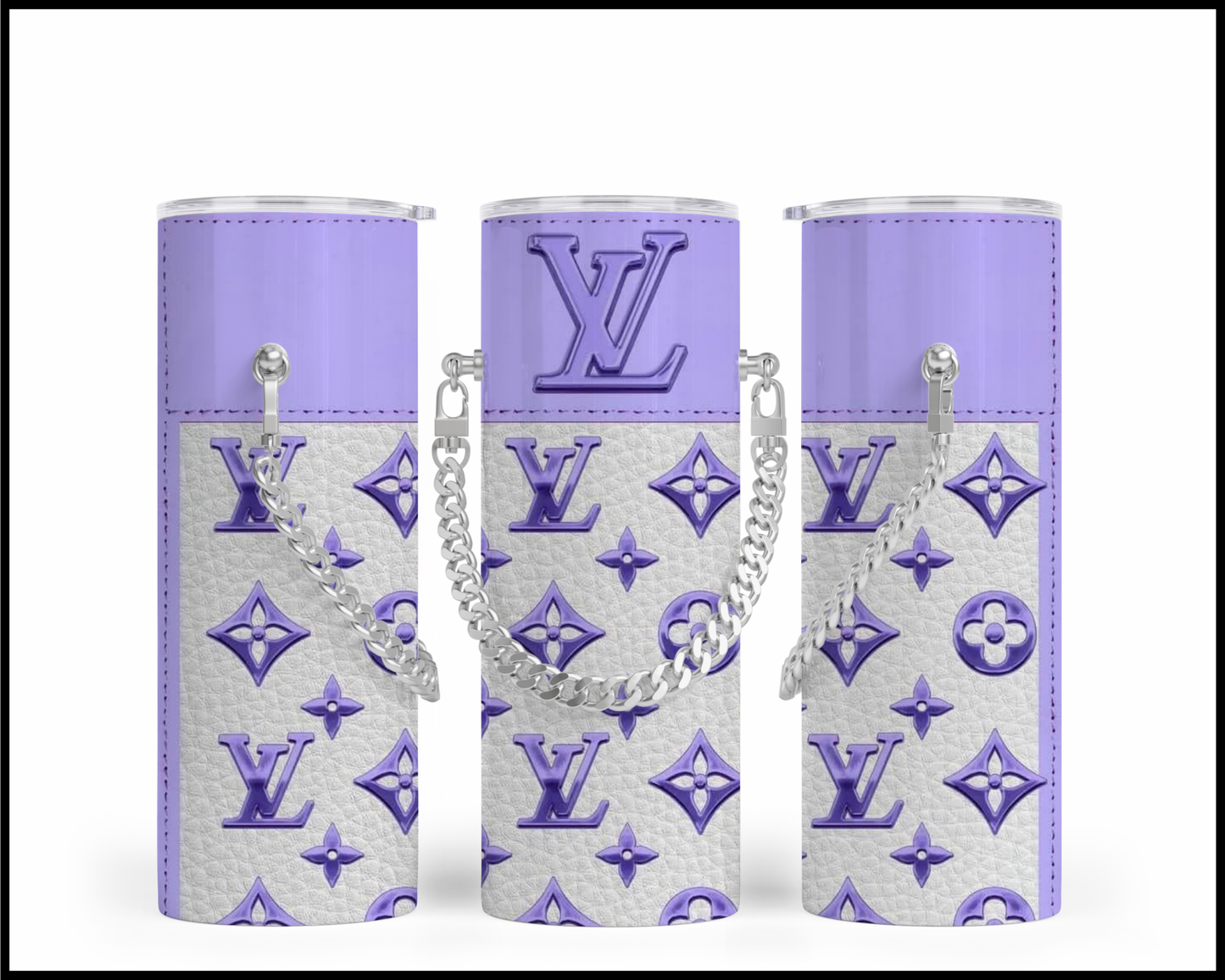 Designer Handbag Inspired Chain Tumbler (072)