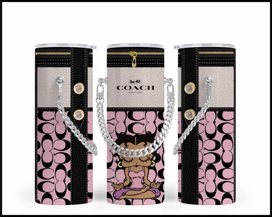 Designer Handbag Inspired Chain Tumbler (077)