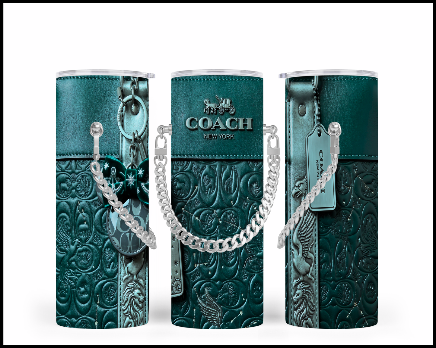 Designer Handbag Inspired Chain Tumbler (339)