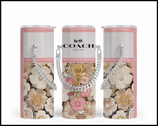 Designer Handbag Inspired Chain Tumbler (059)