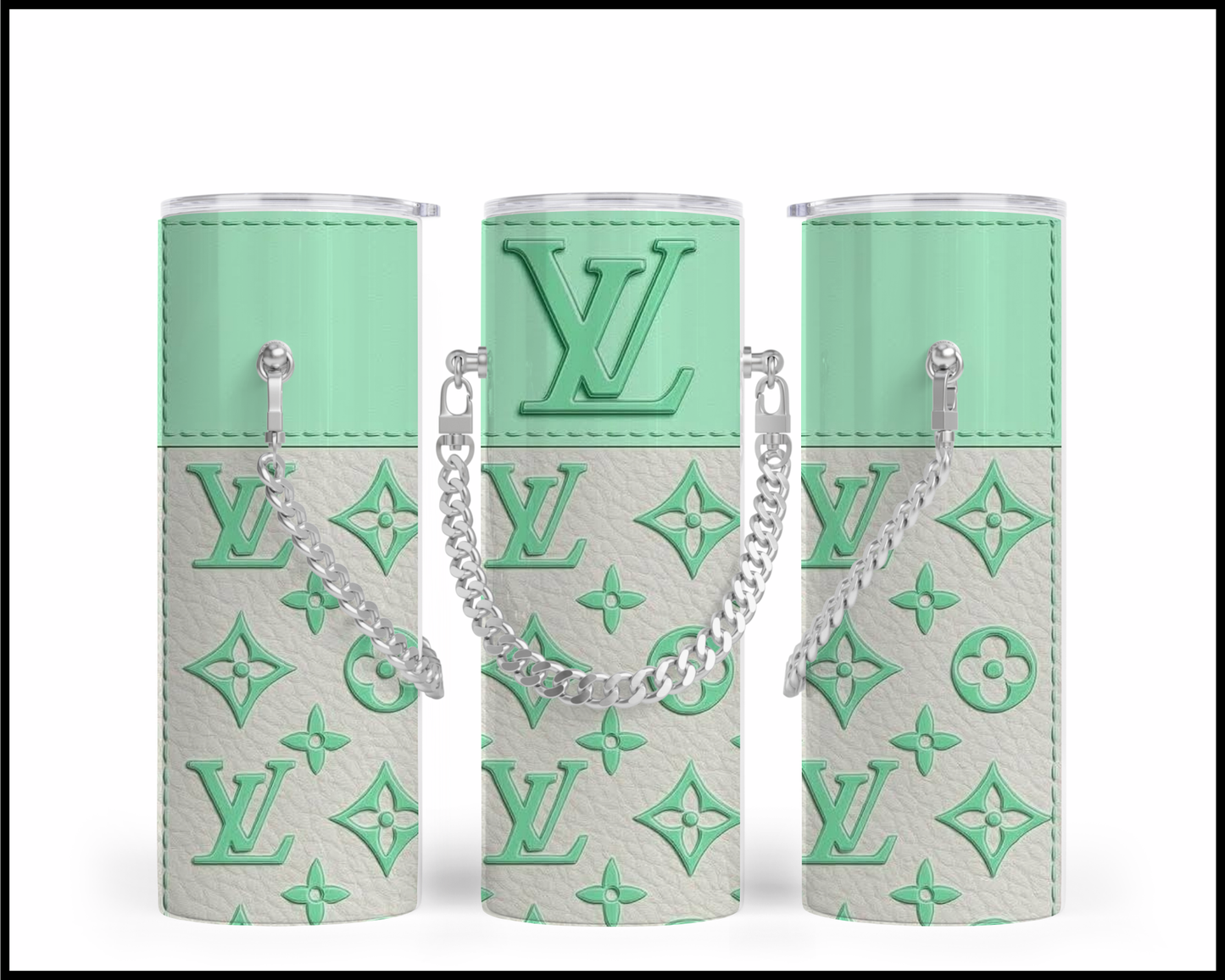 Designer Handbag Inspired Chain Tumbler (072)