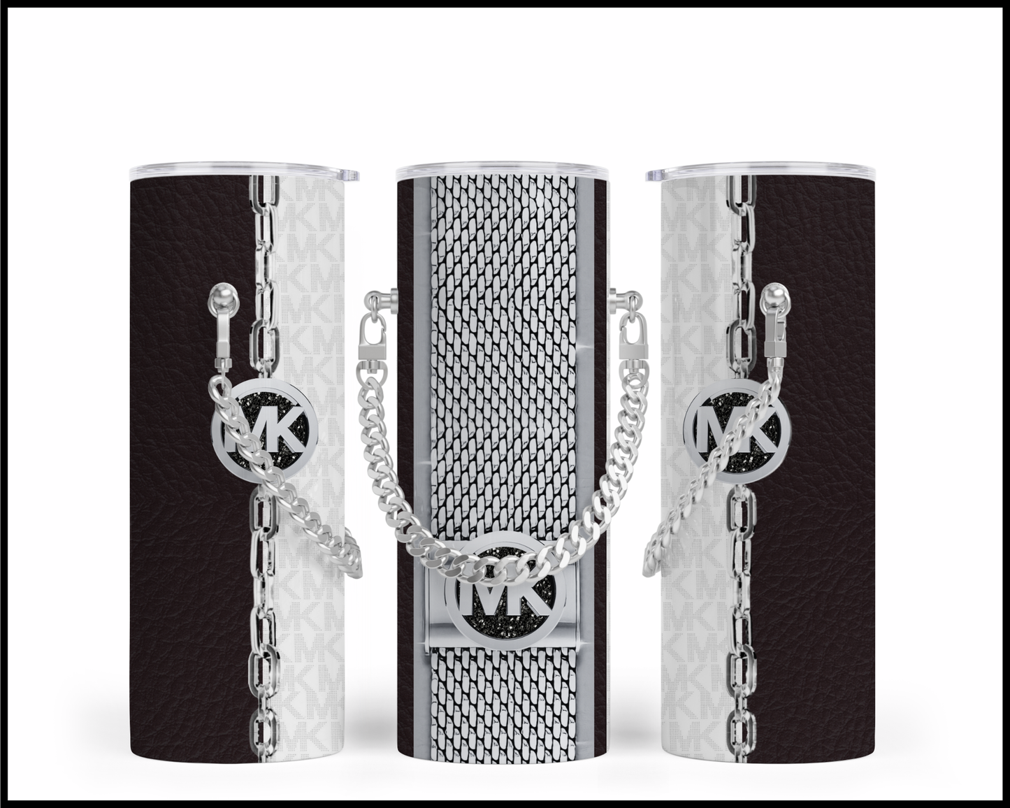 Designer Handbag Inspired Chain Tumbler (007)