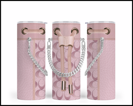 Designer Handbag Inspired Chain Tumbler (078)