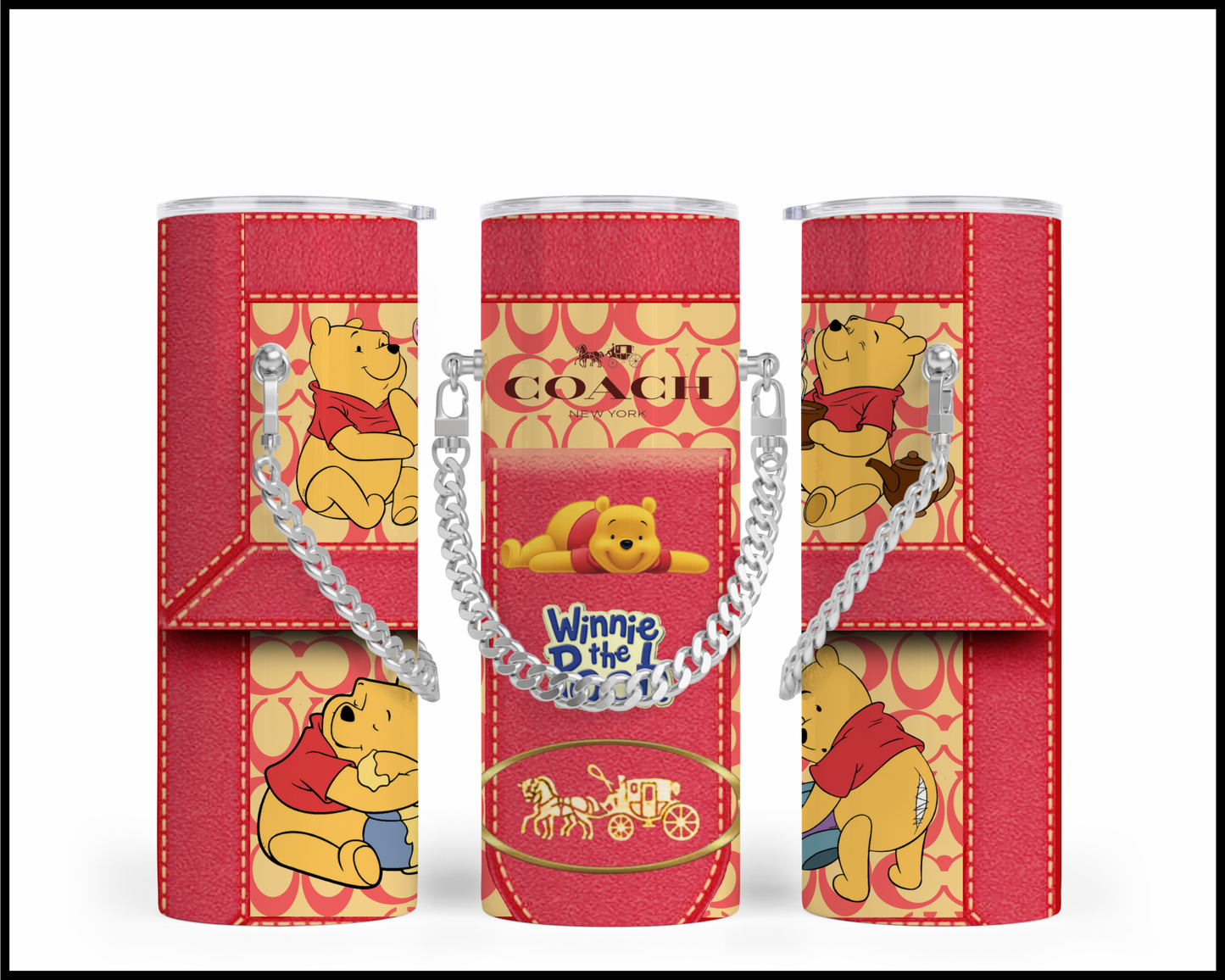 Designer Handbag Inspired Chain Tumbler (179)