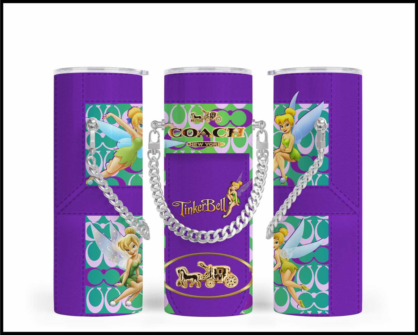 Designer Handbag Inspired Chain Tumbler (182)