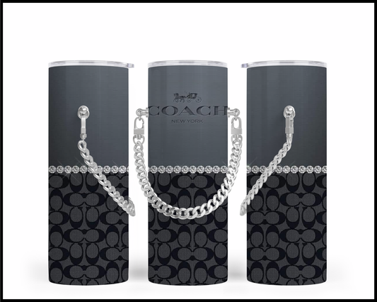 Designer Handbag Inspired Chain Tumbler (345)