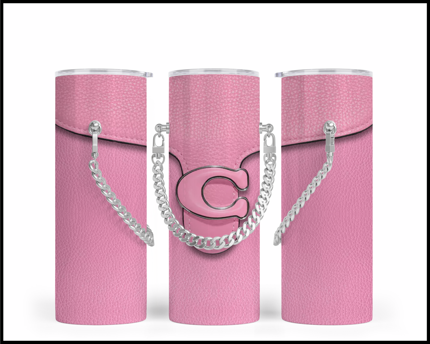 Designer Handbag Inspired Chain Tumbler (186)