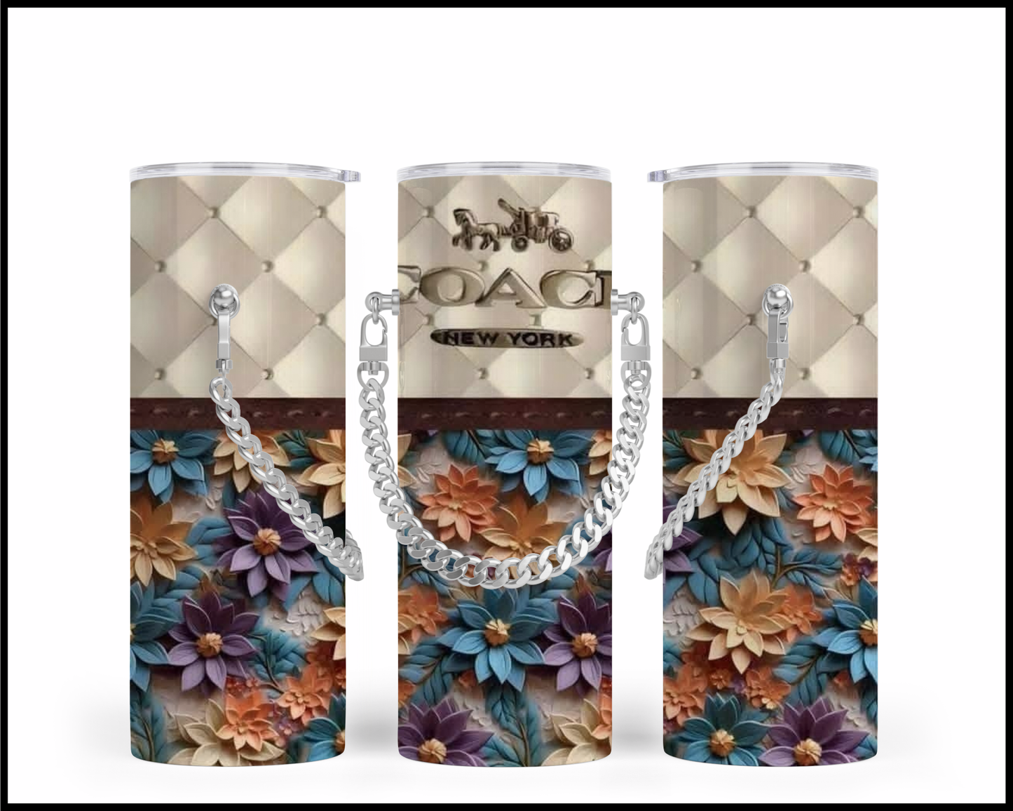 Designer Handbag Inspired Chain Tumbler (350)