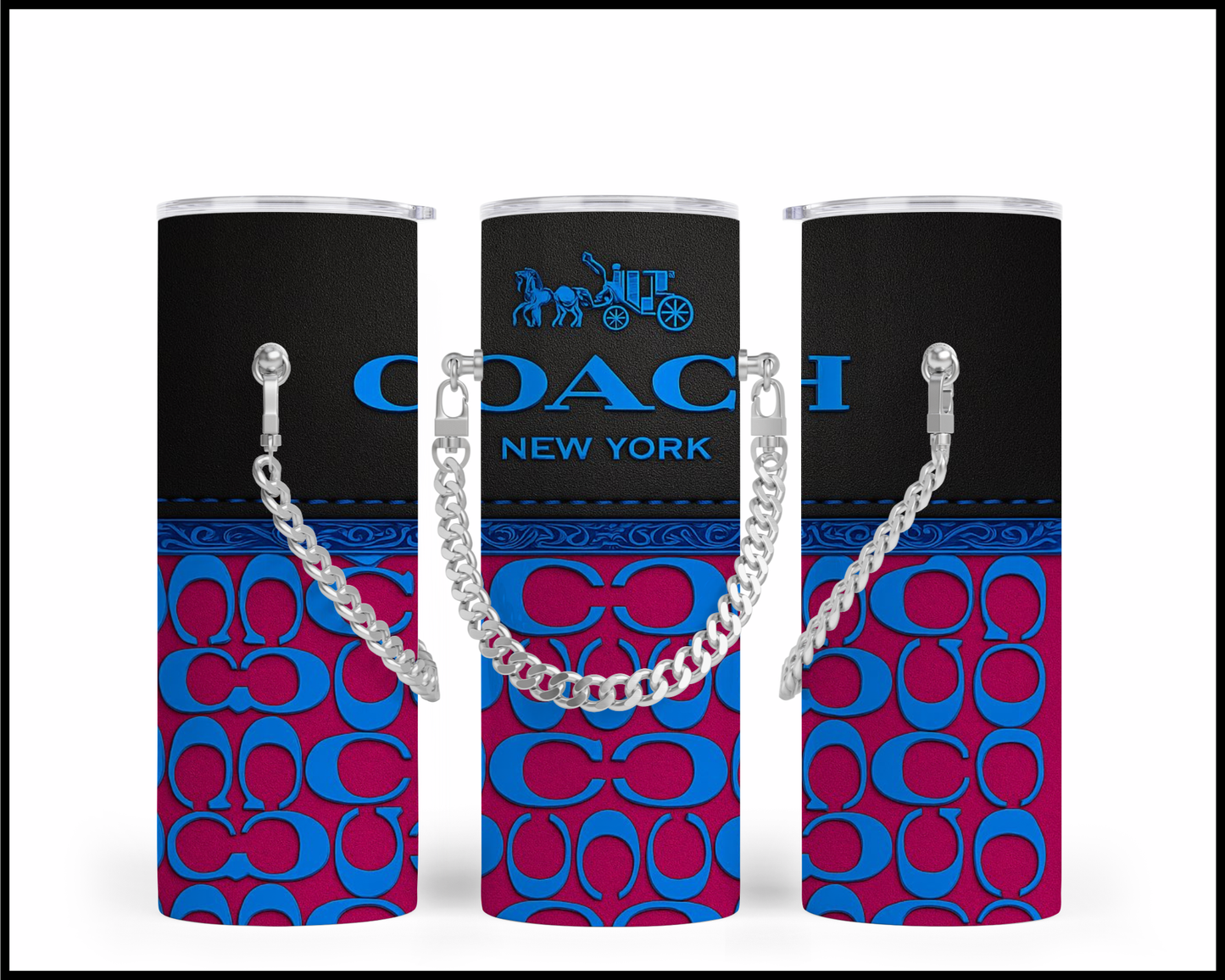 Designer Handbag Inspired Chain Tumbler (351)