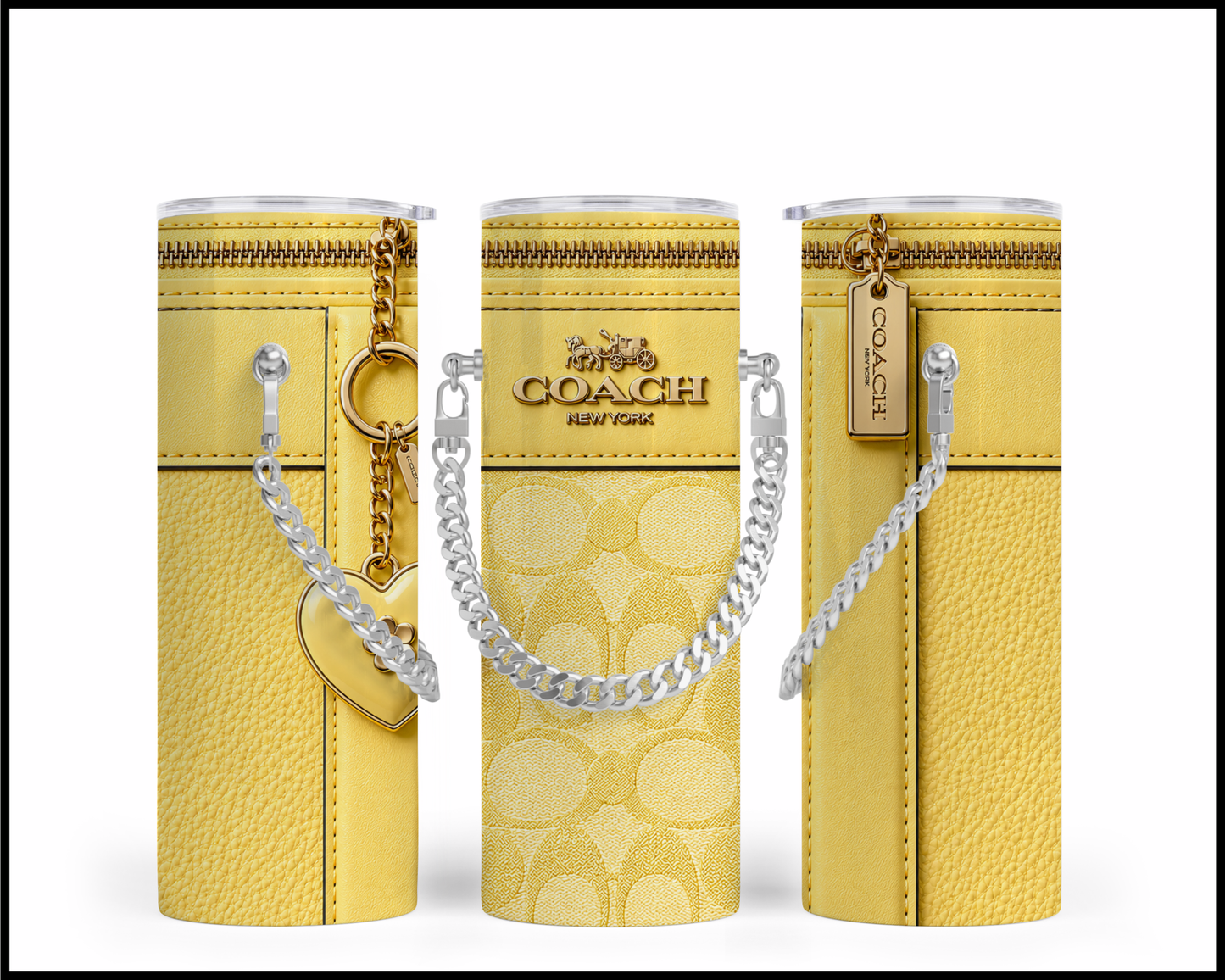 Designer Handbag Inspired Chain Tumbler (355)