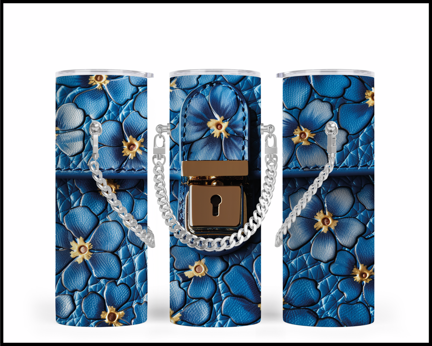 Designer Handbag Inspired Chain Tumbler (112)