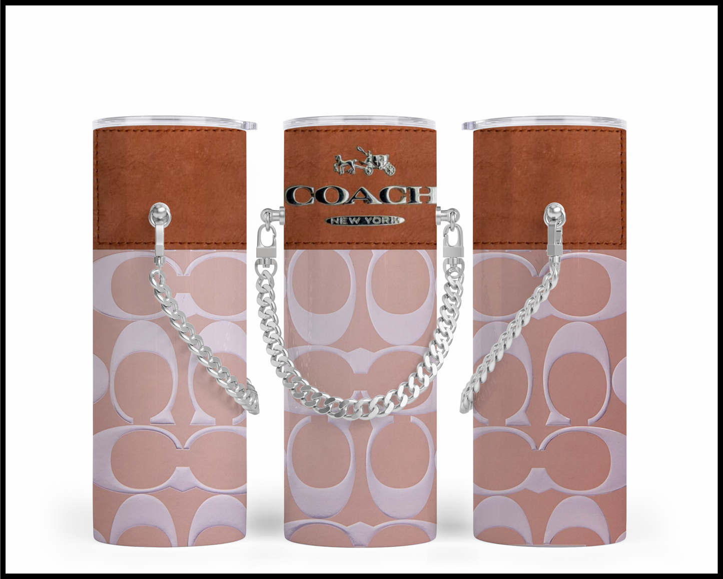 Designer Handbag Inspired Chain Tumbler (259)