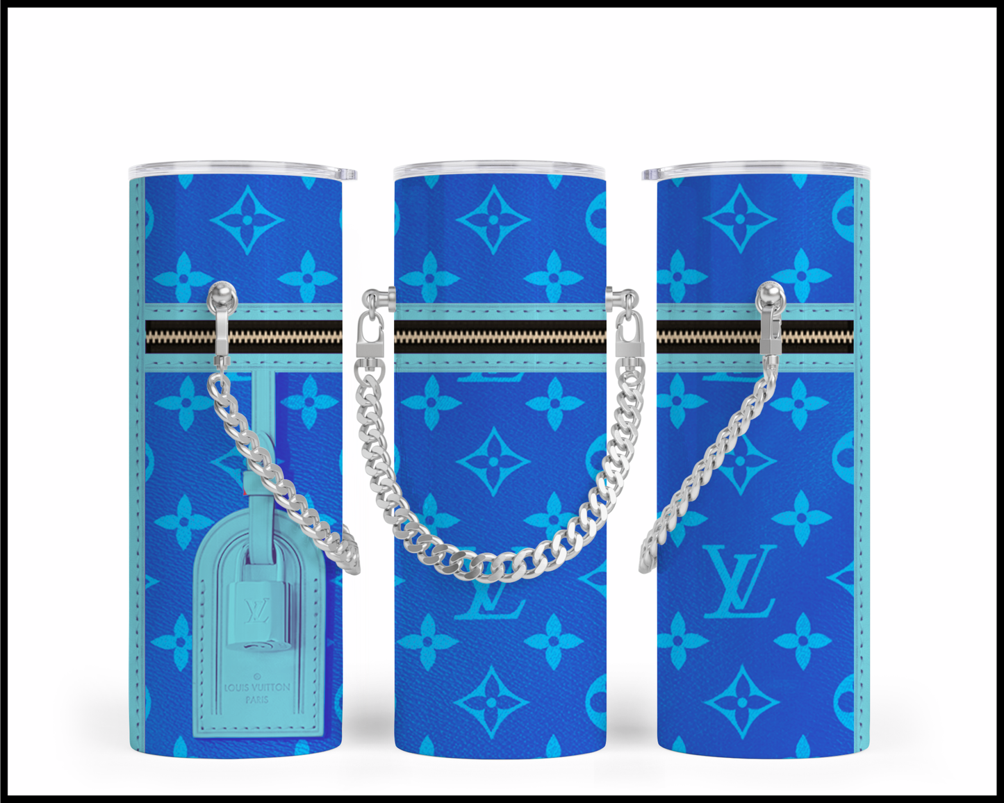 Designer Handbag Inspired Chain Tumbler (001)